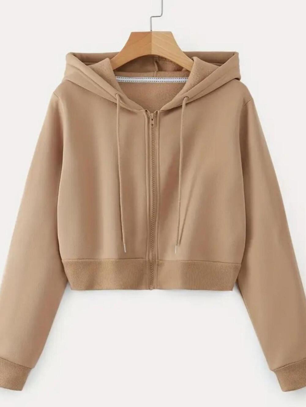 NWT Cropped Street Y2K Athleisure Hoodie Sweatshirt Graphic Text Zip Front Top - Picture 6 of 10